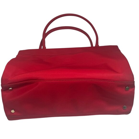 Kate Spade ~ Phoebe Red Nylon Tote Top handle Shoulder bag, Striped interior - Picture 11 of 16